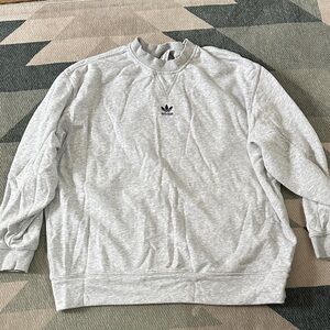 Adidas Men's Crewneck Sweater in Light Gray